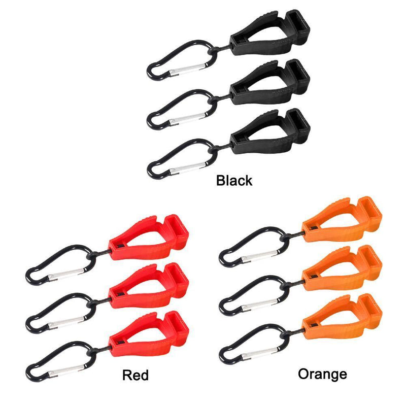 6pcs Glove Grabber Clamp Catcher Safety Working Clip Holder Hanger (Orange)