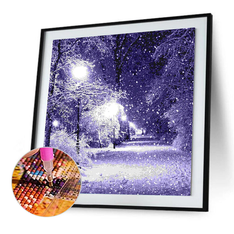5D DIY Full Drill Diamond Painting Snowing Cross Stitch Embroidery Craft Gift
