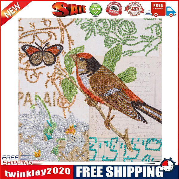5D Partial Special Shape Drill Diamond Painting Bird Mosaic Rhinestone Draw