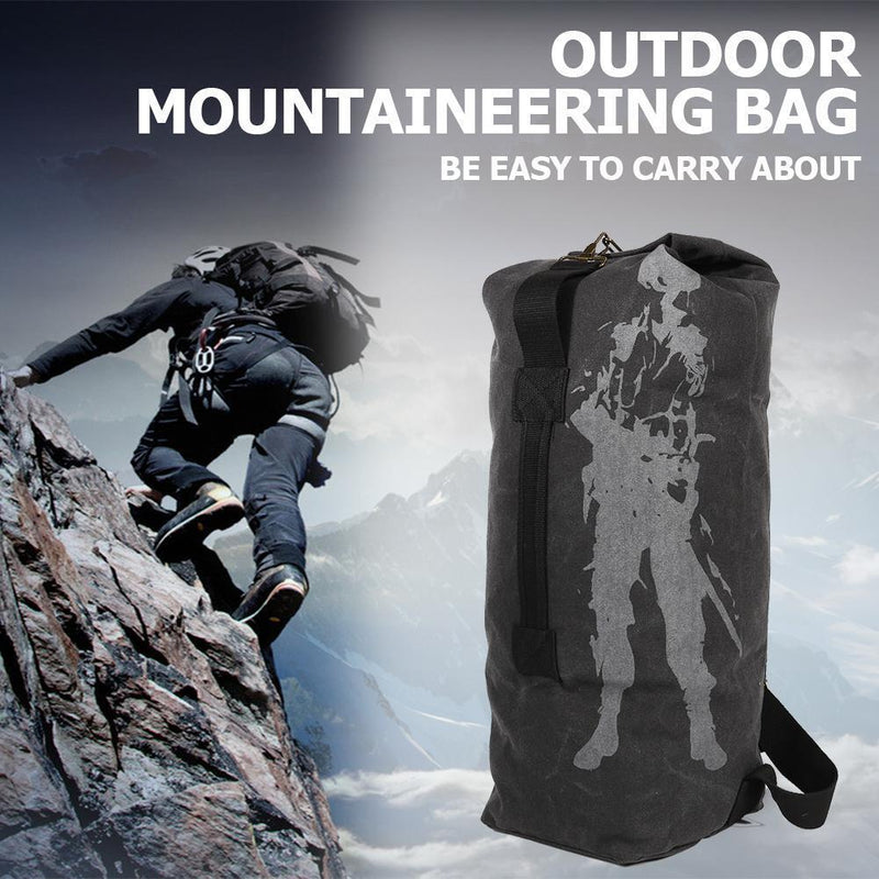 Sports Bicycle Rucksack Canvas Backpack for Outdoor Climbing Bag (Black L) Newly