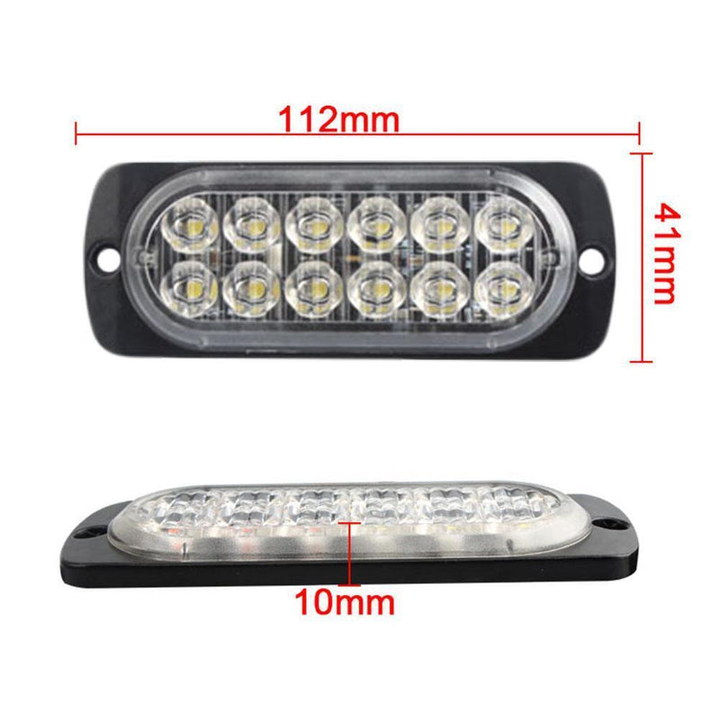 12V 12W 12LED Waterproof Side Marker Indicator Light for Car Trailer Motorcycle
