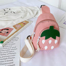 Strawberry Shoulder Chest Bag Kids Girls Rucksack Crossbody Handbags Coin Purse