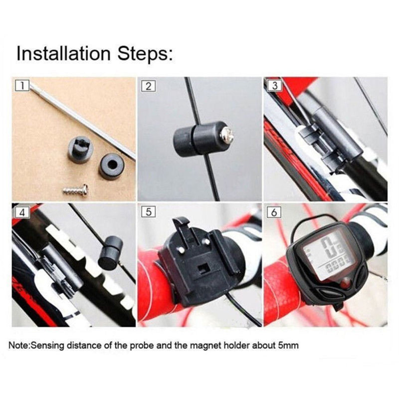 Display Riding Speedometer Bicycle Odometer Cycling Stopwatch Bike Computer