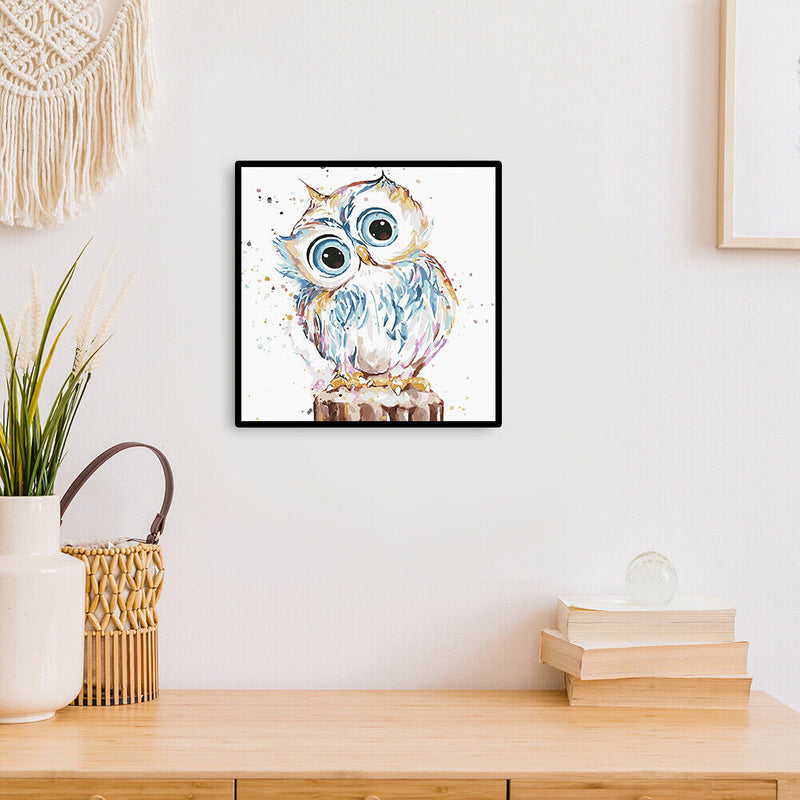 Cute Owl Oil Painting By Numbers Kit DIY Frameless Picture On Canvas Craft