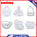 6pcs Carbon Steel Christmas Tree Decor Cutting Dies Stencils For DIY Card-177156