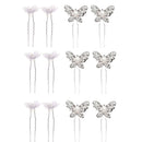 Flower Wedding Accessories Bridesmaid Clip Crystal Comb Bridal Hair Pins