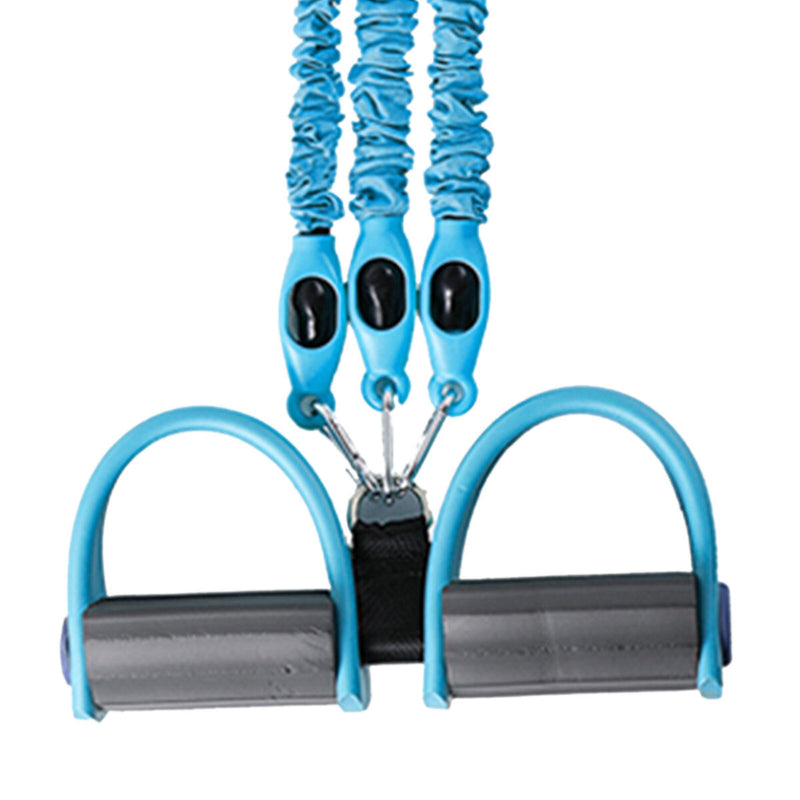 Pedal Resistance Band Set Break-Proof Strength Adjustable Pedal (Blue) Newly