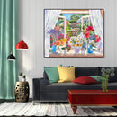 Painting By Numbers Kit DIY Flowers Vase Canvas Oil Picture Wall Artwork