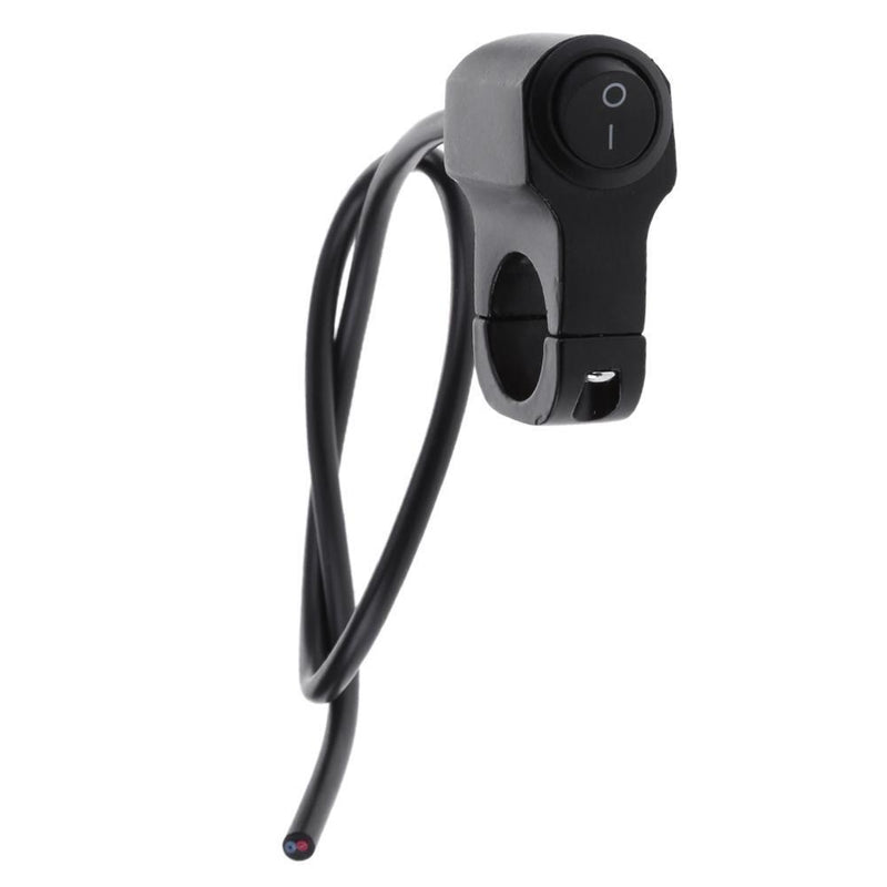 Aluminum 7/8in Motorcycle Handlebar Headlight On/Off Switch w/ LED (Black) Newly