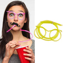 Novelty Eyeglasses Drinking Straw for Kids Birthday Party Supplies (Yellow)