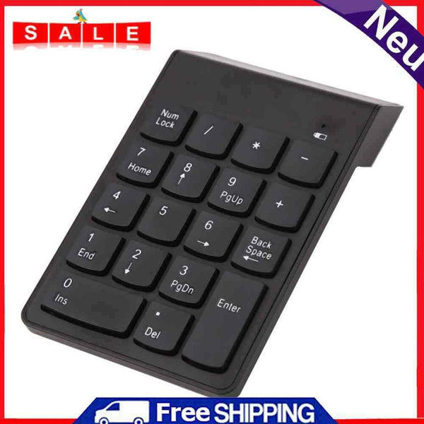 Wireless Numeric Keypad Numpad 18 Keys Digital Keyboard for Accounting Plates