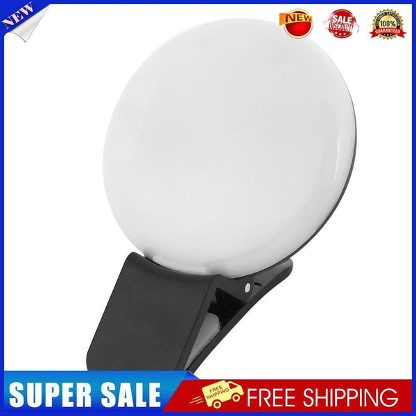 5pcs Mini LED USB Clip Mobile Phone Q Selfie Ring Flash  Fill Light (Black)
