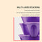 Strawberry Planter Pot Stackable Flowerpots Plants Seedling Holder (Purple)