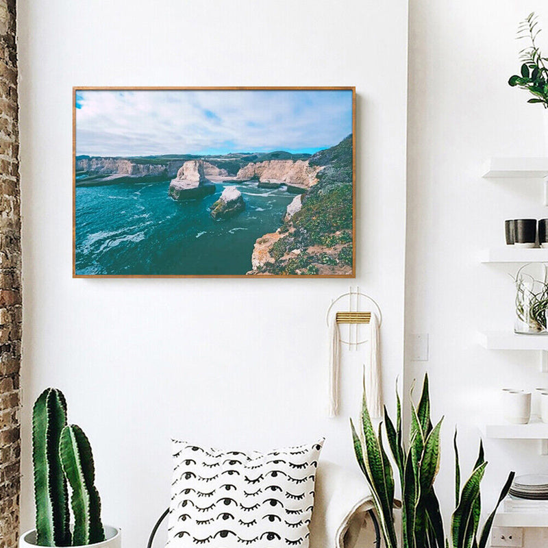 Acrylic Painting By Numbers DIY Waterfall Lake Drawing Hand Painted Wall Picture