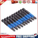 10pc Anti Slip Electric Screwdriver Bits 1/4 Hex Shank Ph2 50mm Single Side