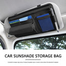 Car Auto Sun Visor Organizer Bill Pen Card Holder Sunglasses Case (Black) Newly