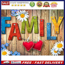 5D Full Round Handmade Diamond Painting Rhinestones Family DIY Mosaic Embro