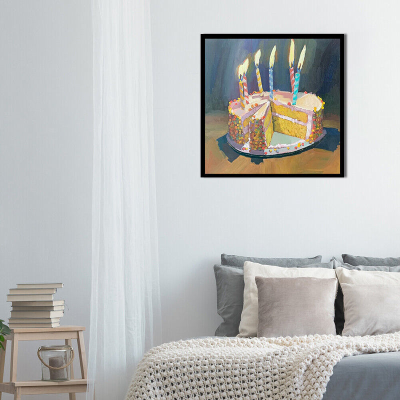 Oil Paint by Numbers Cake Canvas Artwork Living Room Picture Art Decoration Kit