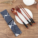 Storage Case Japan Style Wooden Tableware Cutlery Sets Spoon Fork Chopsticks