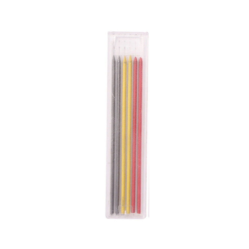 Solid Carpenter Pencil with Refill Leads Woodwork Marker (Red Black Yellow)