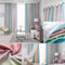 Gradient Hollow Star Curtain Bedroom Full Blackout Window Drapes (Pink)