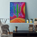 Diamond 5D Sunset Cactus Full Special Drill Rhinestone Picture