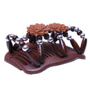 Retro Magic Beads Double Hair Comb Clip Stretchy Hair Combs (Big Flower)
