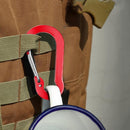 6pcs Outdoor Camping Carabiner Clip Climbing Quick Hanging Buckle (Red)