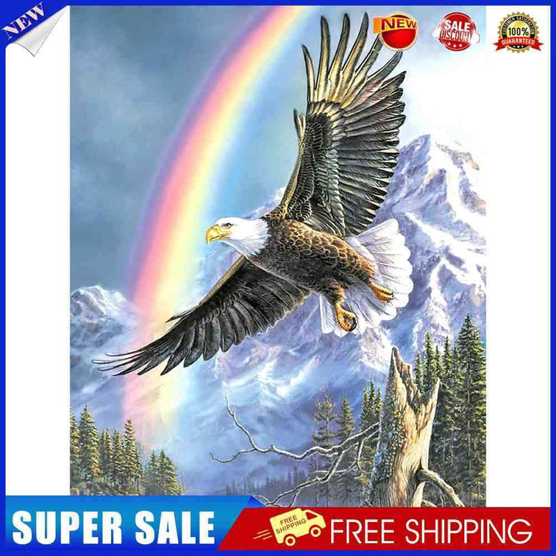 #A 5D DIY Diamond Painting Rainbow Eagle Full Square Drill Art Crafts Rhinestone