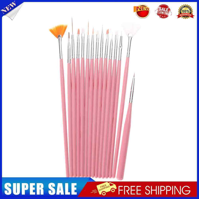 15PCS Design Painting Pen Nail Art Brush Set for Salon Manicure DIY Tools