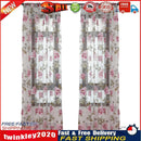 Peony Tulle Curtains for Living Room Floral Window Sheer Curtain (Pink) Newly