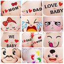 4 Pcs Expressions Pregnancy Baby Bump Belly Stickers Maternity O6J7 hot.