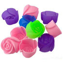 Maker Chocolate Jelly Cup Cake Mold Cookie Rose Flower Silicone Baking Mould