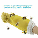 Pair Beekeeping Gloves Goatskin Bee Keeping Vented Sleeves Long K9C3