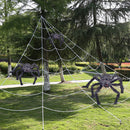 Halloween Holiday Triangle Spider Web Cotton Simulation Black Spider Silk Web
