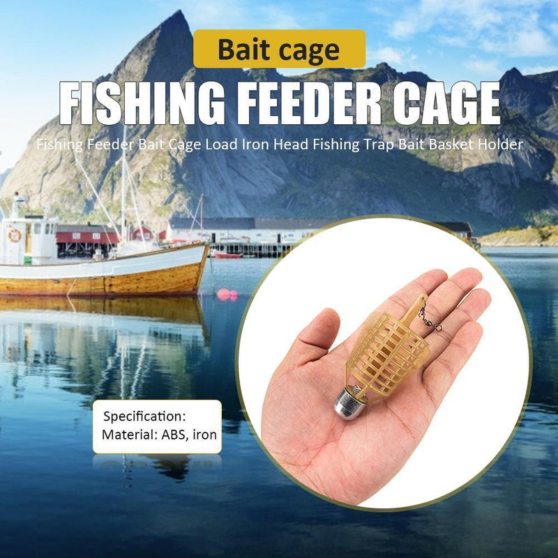 Fishing Feeder Bait Cage Load Iron Head Fishing Trap Basketball Holder (50g)