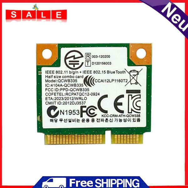 QCWB335 Half Height Mini PCIe WiFi WiFi Bluetooth 4.0 Wireless Card for Laptop