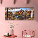 Woods Oil Paint By Numbers Kits Canvas Picture Wall Art DIY Craft Decor Hat