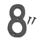 Metal Digital Numbers Cast Iron House Sign Doorplate DIY Cafe Shop Wall Decor