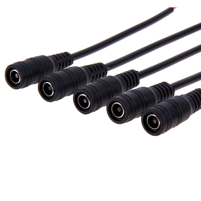 5pcs 5.5*2.1mm LED Light DC Male Wire with Lock Cable Buckle Male