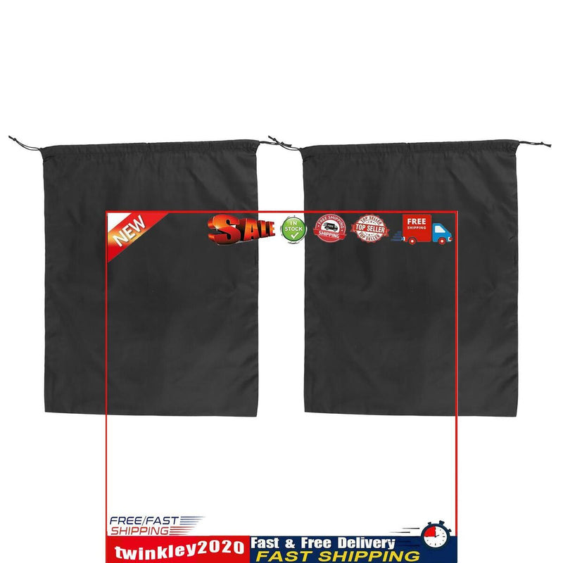 Travel Laundry Bag 2 Pack Machine Washable Dirty Clothes Organizer (Black) Newly