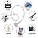 Universal Mobile Phone Lanyard Cellphone Rope (White Gray + White Card) Newly