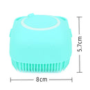 Pet Dog Massage Shampoo Brush Cat Bath Shower Brush Cleaning Comb (Blue)
