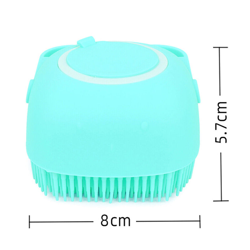 Pet Dog Massage Shampoo Brush Cat Bath Shower Brush Cleaning Comb (Blue)