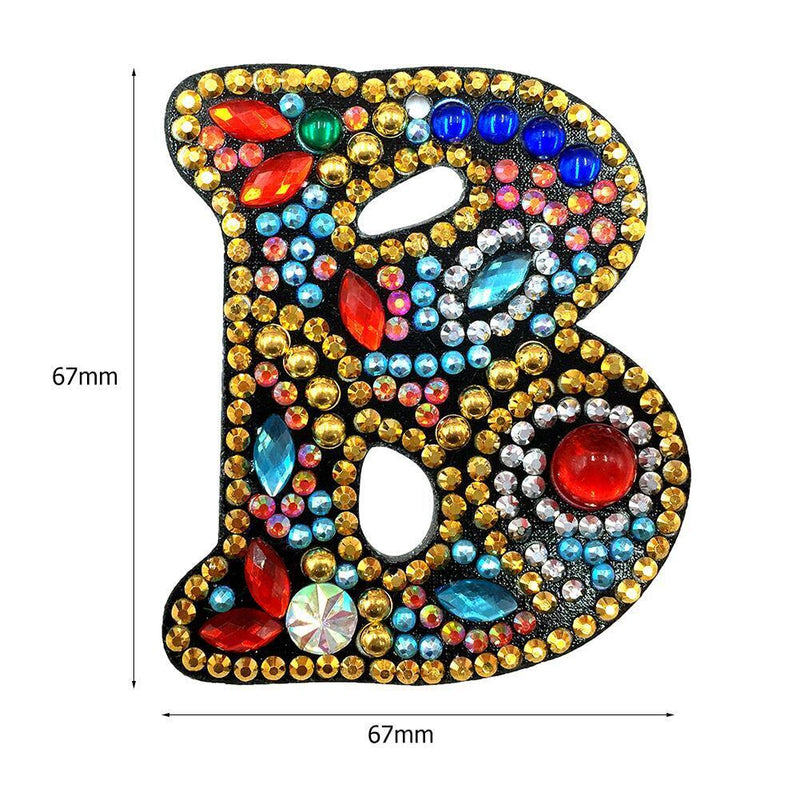 DIY Key Chain Diamond Painting Letters Women Bag Keyring Pendant Gift (B) Newly