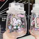 Cartoon Water Cup Stickers Cute Bear Rabbit Refrigerator Drinks Kettle Decals