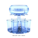 6 Shot Glass Wine Whisky Beer Dispenser Holder for Home Party (Sky Blue) Newly