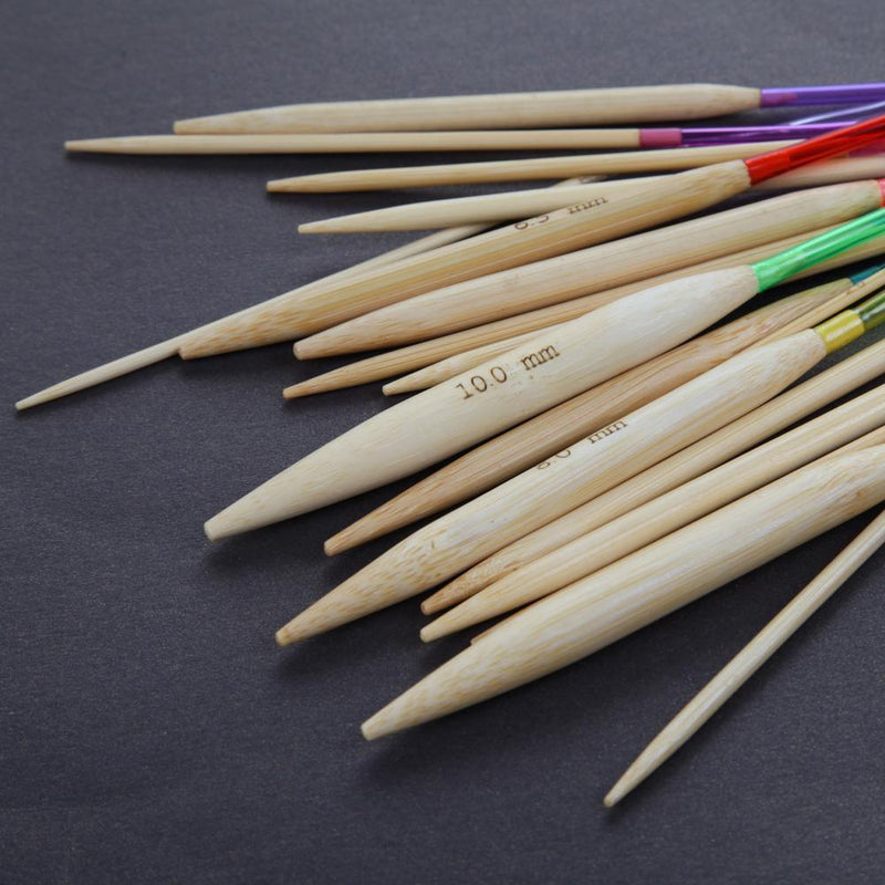 40cm multicolor plastic pipe circular carbonized bamboo knitting needles Ga
