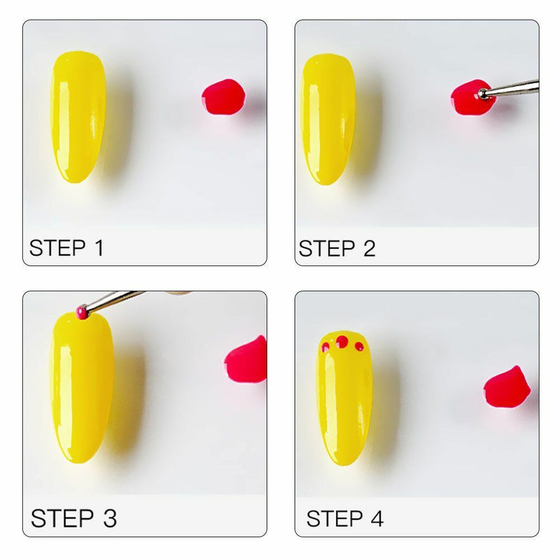 DIY Professional Marbleizing Dotting Pen Painting Nail Art Manicure Tools