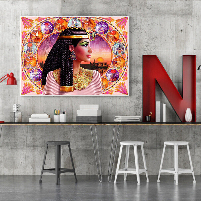 Cleopatra Frameless Picture Oil Paint By Numbers Hand Painted Picture for Home